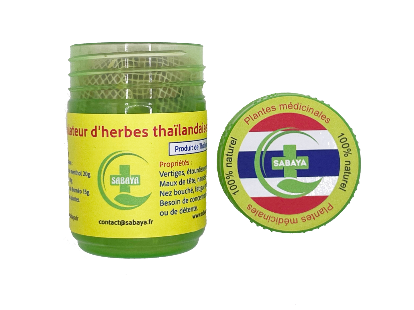 (Lot de 10) Sabaya – Inhalateur aux herbes thaïlandaises